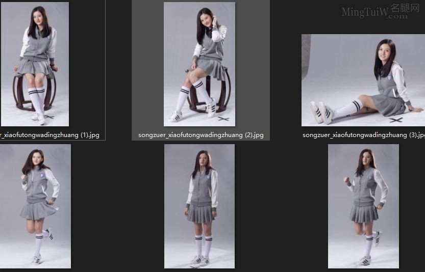 宋祖儿穿灰色校服短裙配棉筒袜天真烂漫定妆写真(1/63)