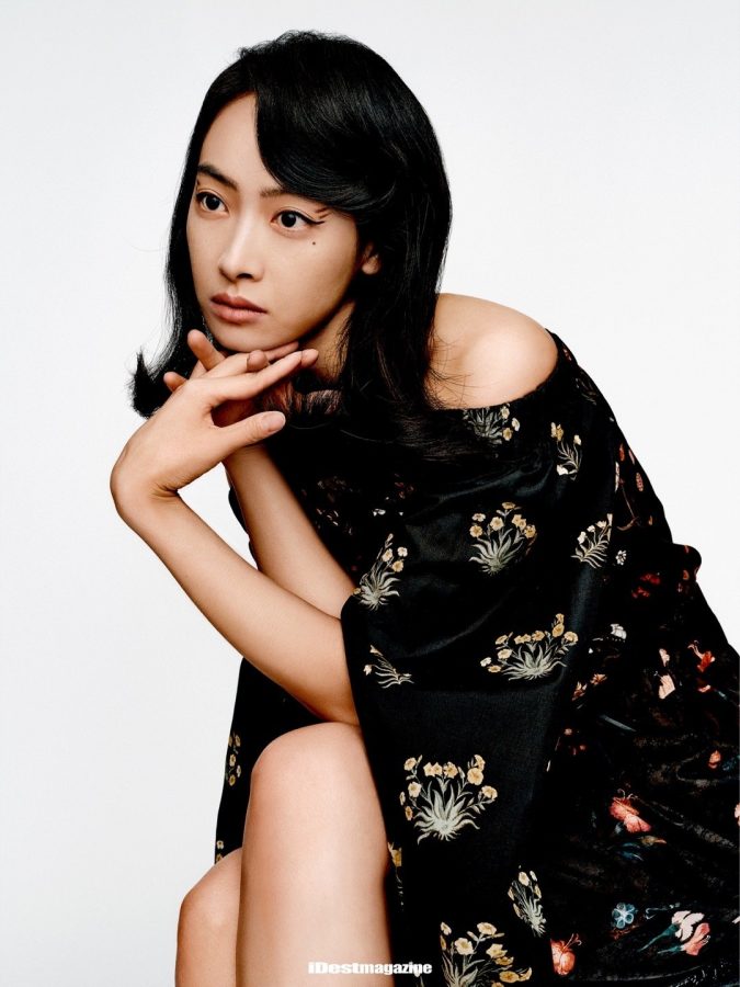 iDestMagazine杂志宋茜美腿穿上细渔网丝袜时尚高贵(4/5)
