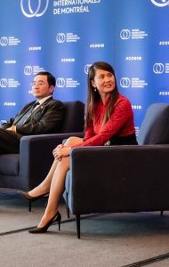 加拿大-东盟商业委员会驻加拿大主任Thi Be Nguyen腿穿肉丝袜主持会议