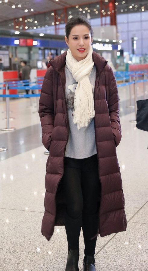 女明星李若彤腿穿厚黑丝袜现身机场(1/3)