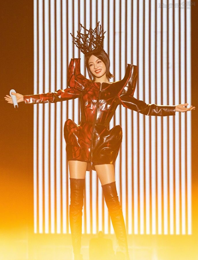 黑桃女王张韶涵美长腿穿皮靴丝袜有质感光泽(52/66)