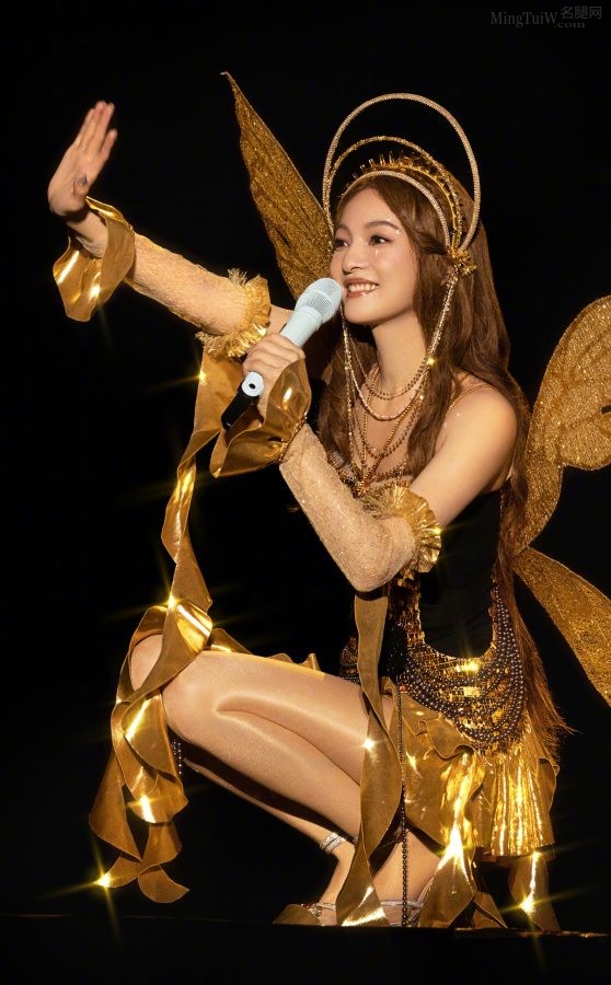 美腿穿了肉丝袜的黄金小蝴蝶张韶涵在演唱会现场(62/124)