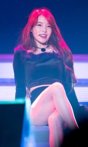 韩国女歌手李知恩台上迷人的美腿（第2张/共57张）