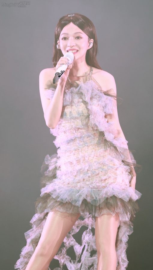张韶涵在演唱会上穿清新花裙亮出肉丝腿(33/39)