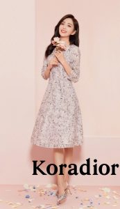 Koradior珂莱蒂尔代言人佟丽娅美腿高跟优雅浪漫