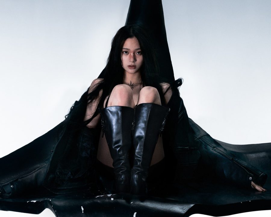欧阳娜娜美腿穿细跟皮靴(7/10)