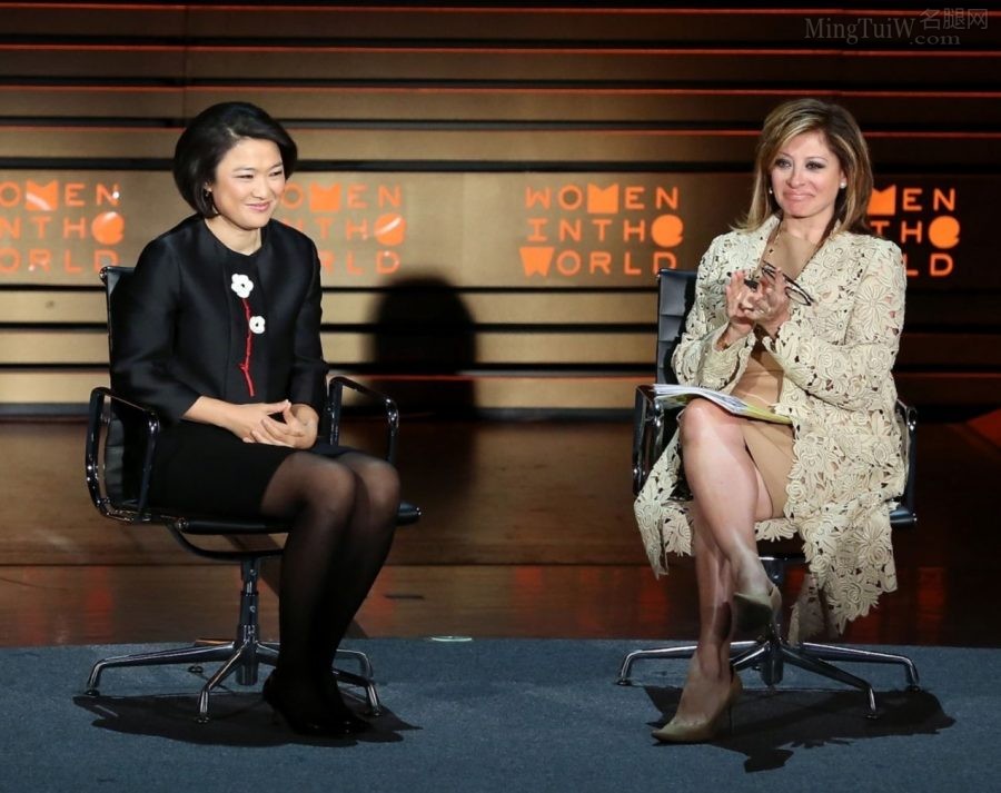 世界女性峰会上张欣对话记者Maria Bartiromo（第3张/共7张）