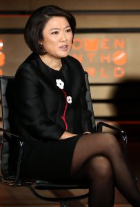 世界女性峰会上张欣对话记者Maria Bartiromo