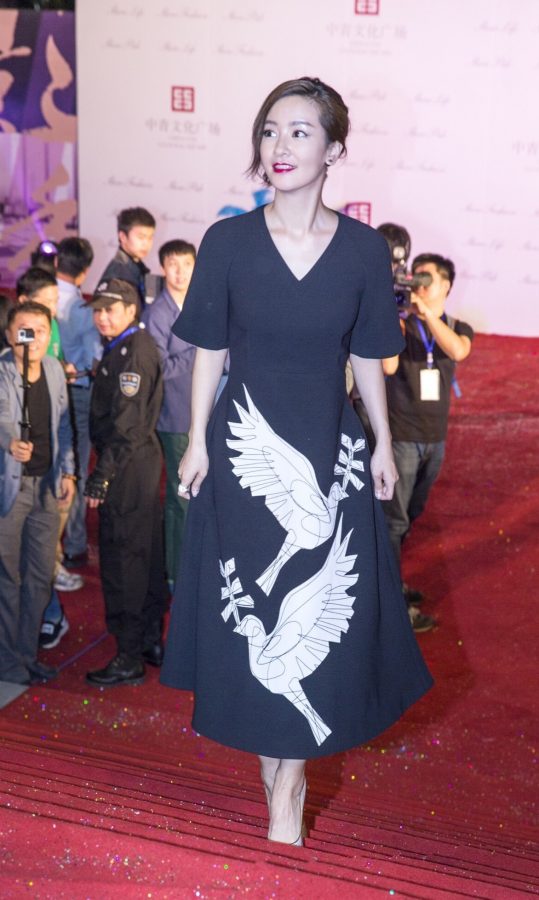 女演员李晟脚穿一双超级细跟恨天高走红毯(4/5)