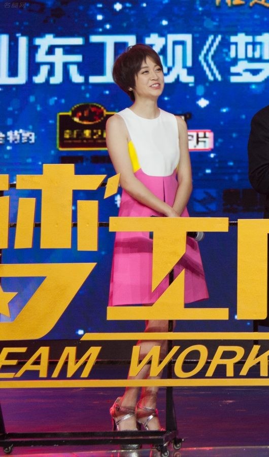 秦海璐成熟气质踩高跟鞋出席节目发布会(4/6)