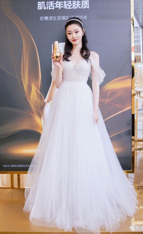 宋轶身穿吊带薄纱裙出席化妆品品牌线下活动美丽撩人(6/9)