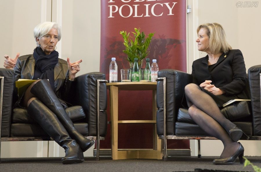 前国际货币基金组织总裁Christine Lagarde对话前美国贸易代表（第4张/共4张）
