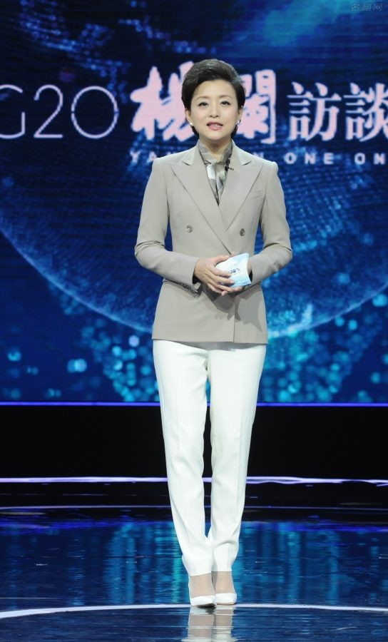 《风云际会—G20杨澜访谈录》知性女主持杨澜西装裤里丝(2/5)