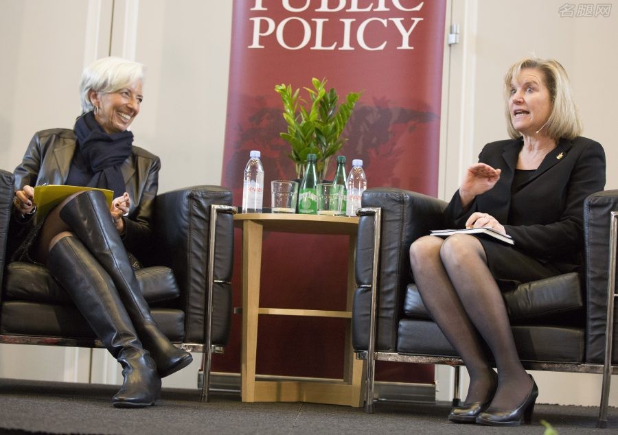 前国际货币基金组织总裁Christine Lagarde对话前美国贸易代表（第1张/共4张）