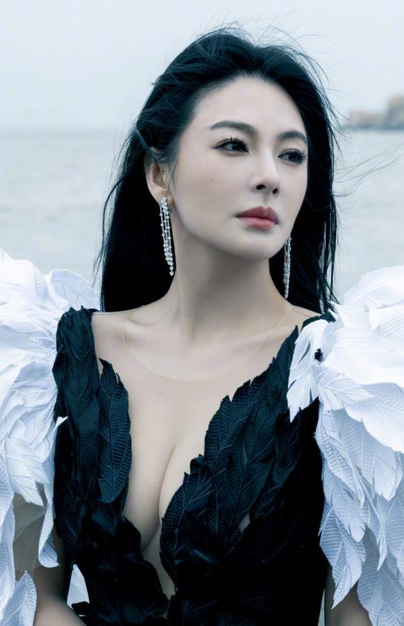 有一双白翅膀的黑天鹅张雨绮海边美照大秀事业线(4/12)