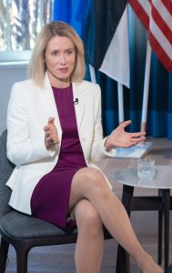 爱沙尼亚总理Kaja Kallas卡娅·卡拉斯丝袜高跟翘腿接受采访（第4张/共24张）