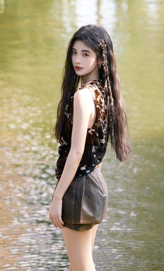 鞠婧祎光洁的大腿谁看了谁都迷糊(7/12)