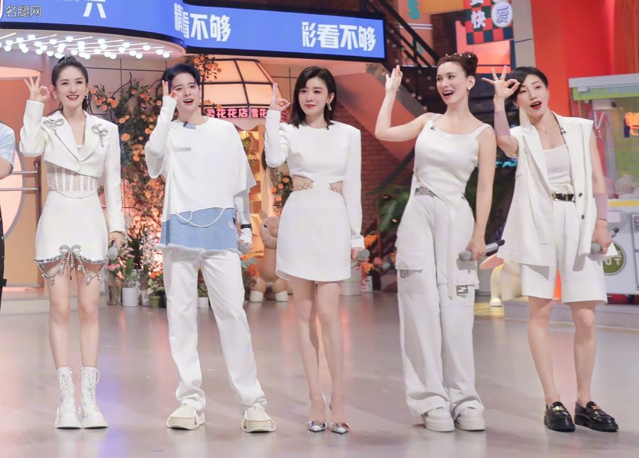 《你好星期六》贾静雯腿穿肉丝袜站C位(1/4)