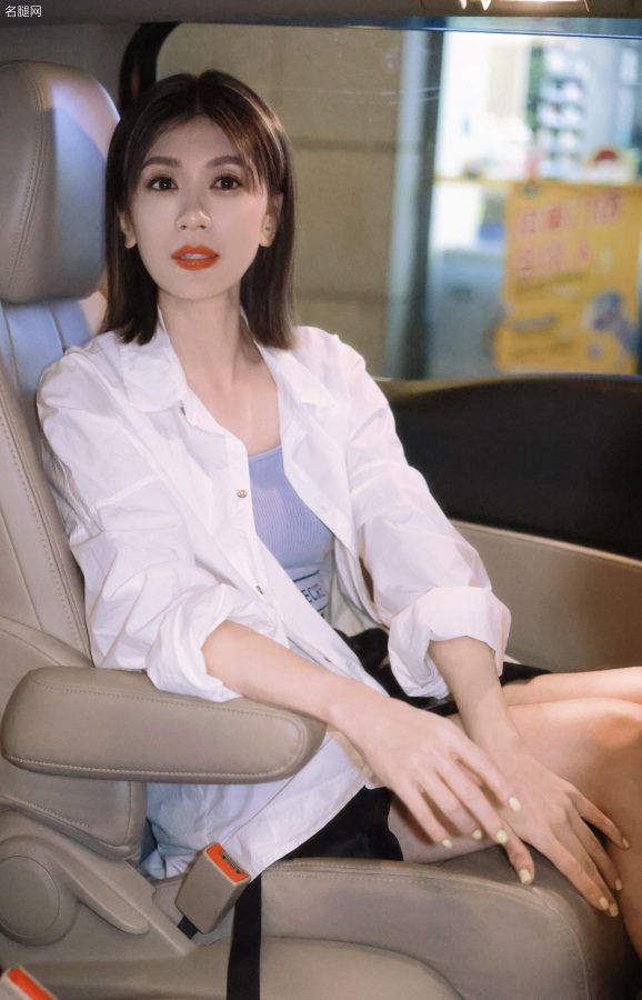贾静雯坐在商务车里被拍美腿(7/12)