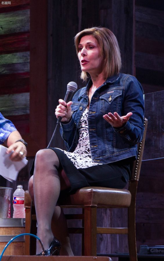 成熟女记者主持人Sharyl Attkisson在一次采访活动中穿灰丝高跟翘腿(24/38)