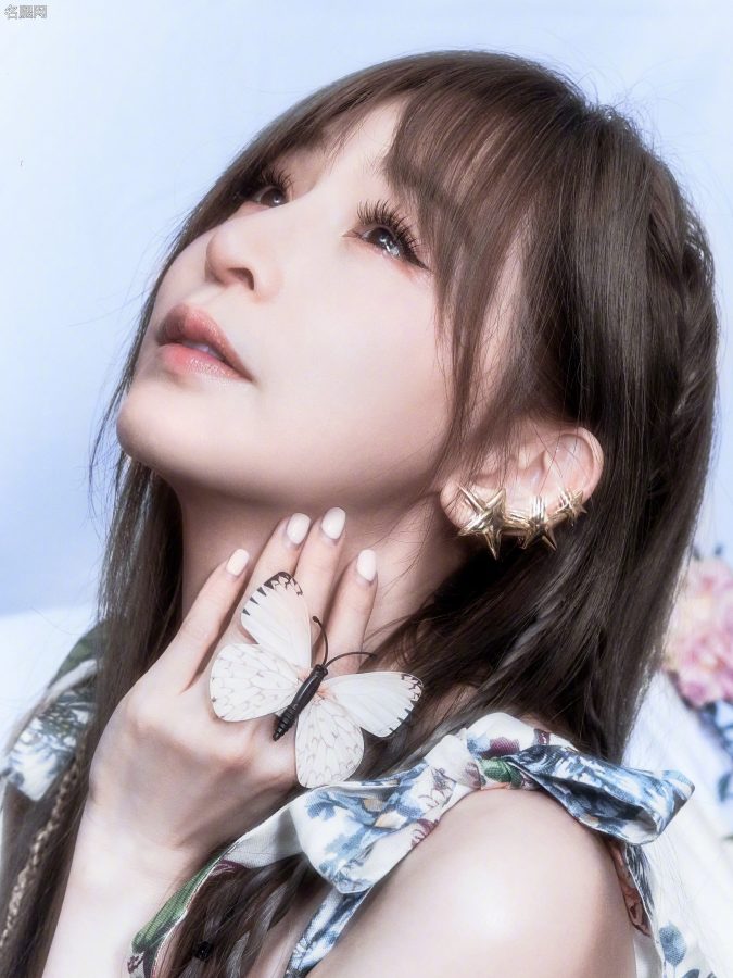 梦幻鲜花少女王心凌细腿踩防水台粗高跟(8/8)