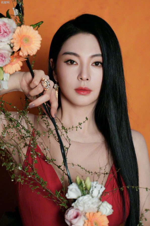 女明星张雨绮穿深V红裙大展成熟美艳魅力(3/4)