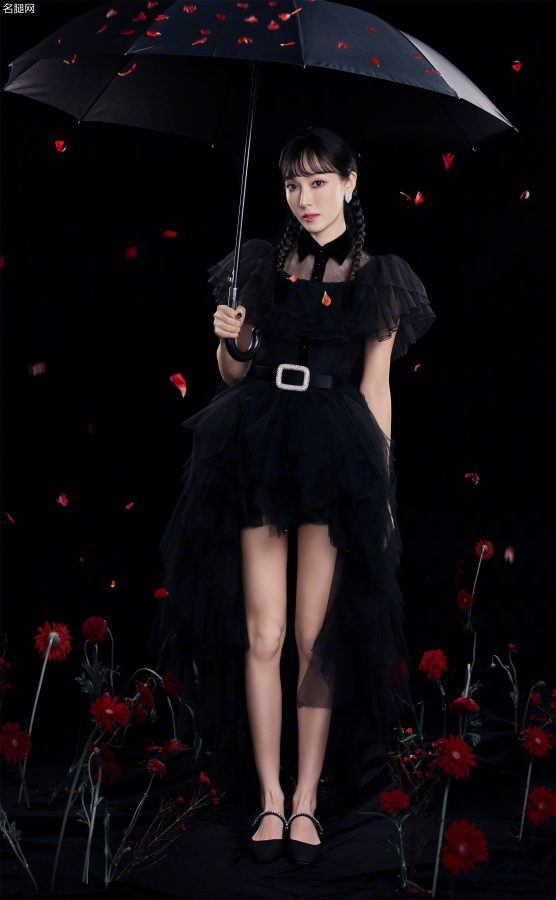 《了不起舞社》高颜值韩系女星郑秀妍梳双马尾辫穿黑纱裙甜美又魅惑(8/19)