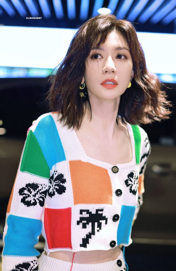贾静雯穿活泼图案套裙现身细腰长腿少女感十足(9/10)