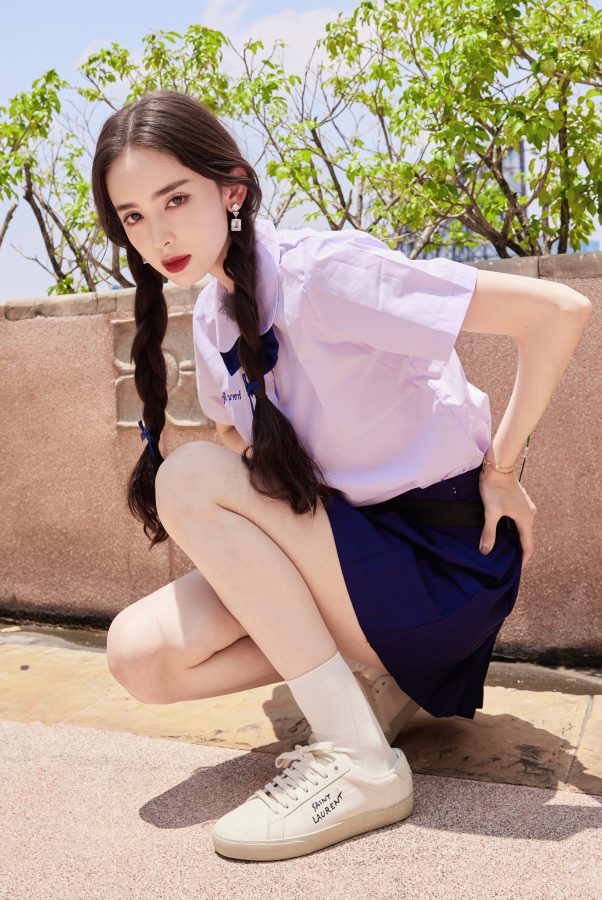 双马尾长腿学妹古力娜扎清纯美照(6/9)