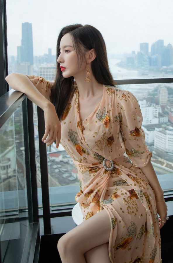 女明星张萌穿修身花裙踩尖头高跟展露迷人女人味(3/3)