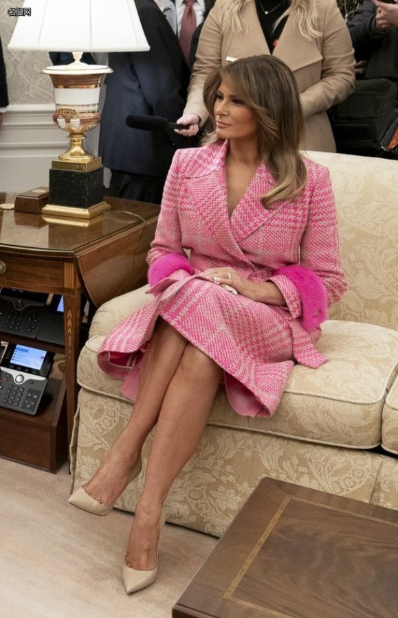 美国第一夫人Melania Trump与哥伦比亚第一夫人María Juliana Ruiz见面(4/8)