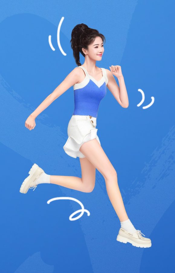 白鹿美腿如玉为安慕希拍摄宣传照(6/8)