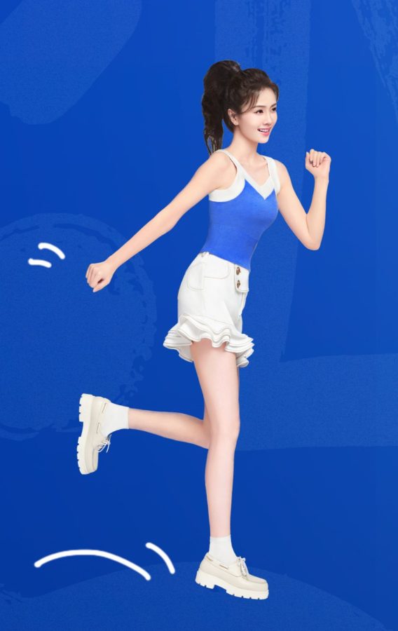 白鹿美腿如玉为安慕希拍摄宣传照(3/8)