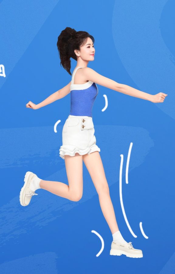 白鹿美腿如玉为安慕希拍摄宣传照(5/8)