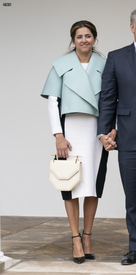 美国第一夫人Melania Trump与哥伦比亚第一夫人María Juliana Ruiz见面(7/8)