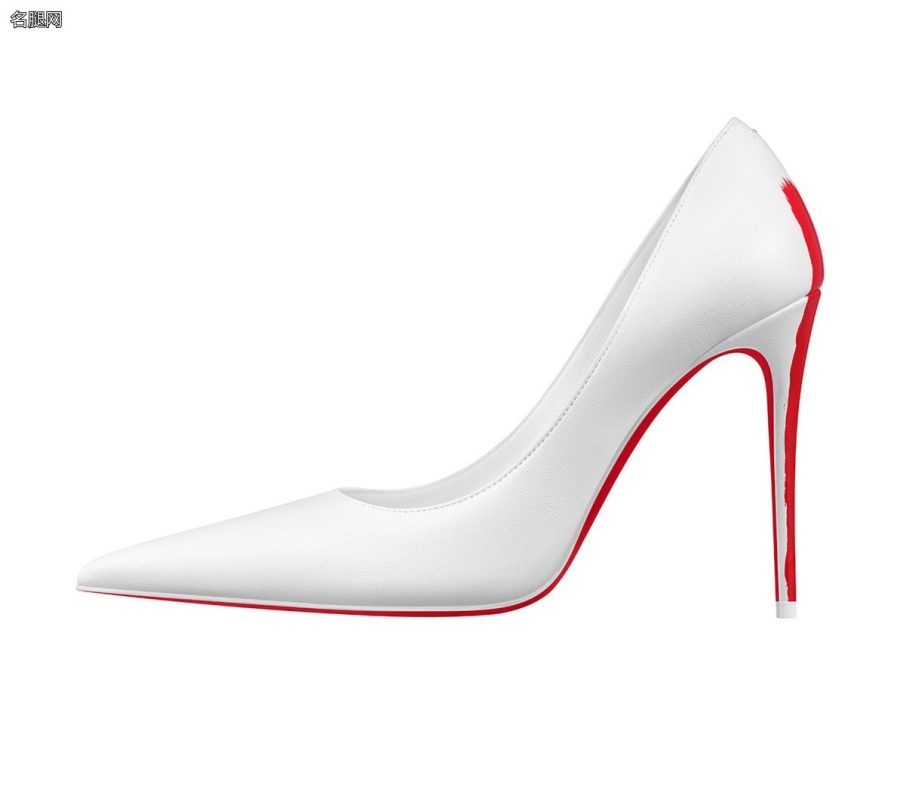 杨幂穿Christian Louboutin路铂廷红底白高跟翘脚勾人(5/5)