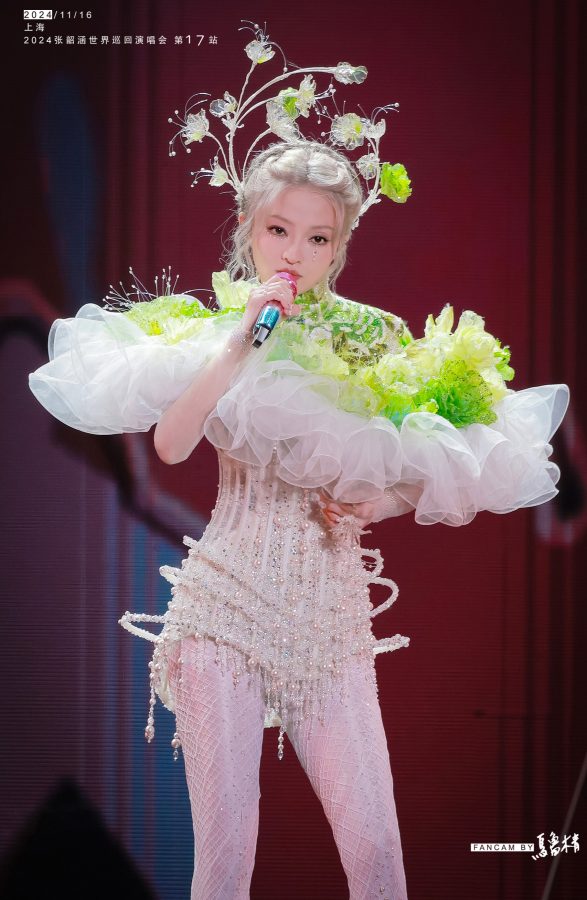 张韶涵演唱会花仙子造型上穿白色裤袜秀美腿(61/72)
