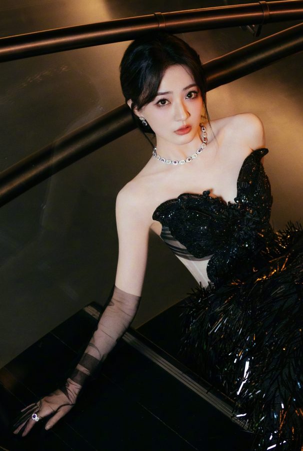 复古与现代的完美碰撞！徐璐薄纱手套搭配性感礼服，释放迷人风情(9/9)