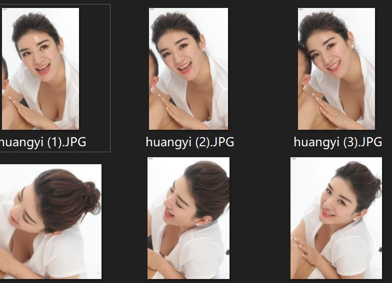 黄奕在摄影棚里拍照趴在地板上展现迷人半球(1/33)