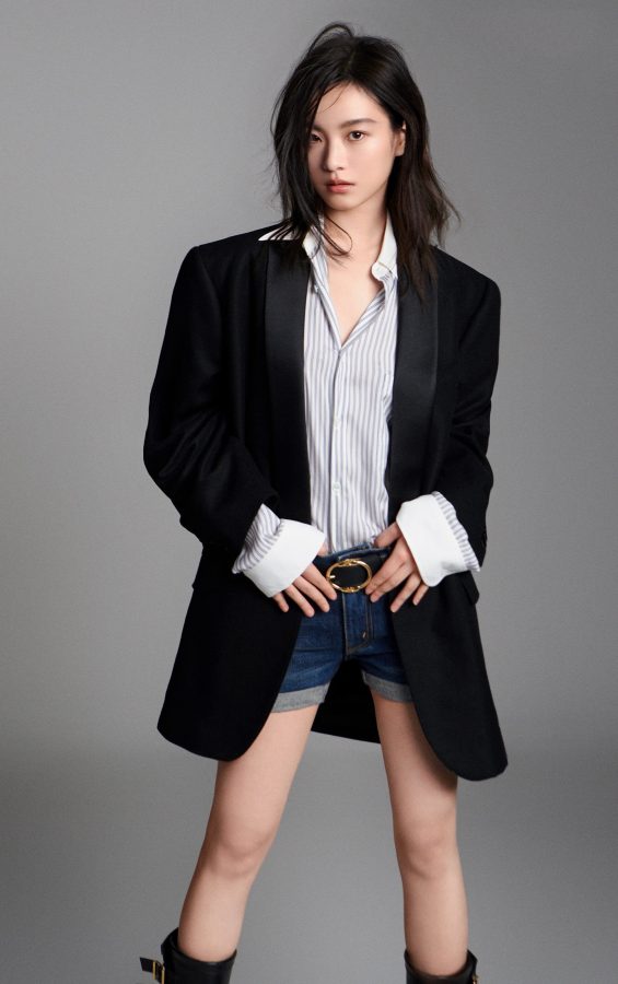 嘉人NOW春季刊张婧仪李庚希好姐妹美腿双人合拍时装大片(4/7)