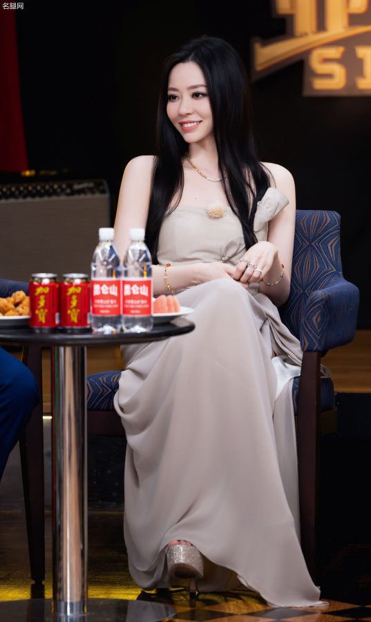 张靓颖穿开衩裙秀出白皙美腿，脚上踩了她最爱的防水台凉高跟(6/7)