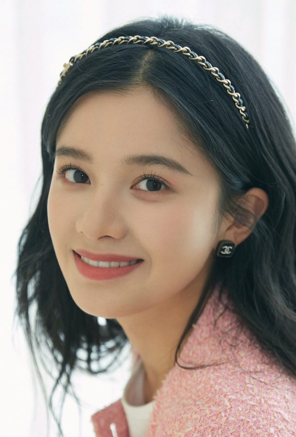 甜美少女张婧仪的粉色暴击，身材苗条美腿纤细(5/7)