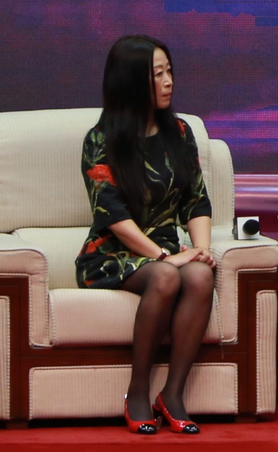 上海童梦投资管理有限公司女老板印岚腿穿黑丝袜出席商业论坛活动(2/3)