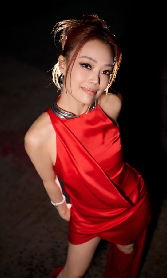 容祖儿红裙高靴秀长腿燃爆全场(6/9)