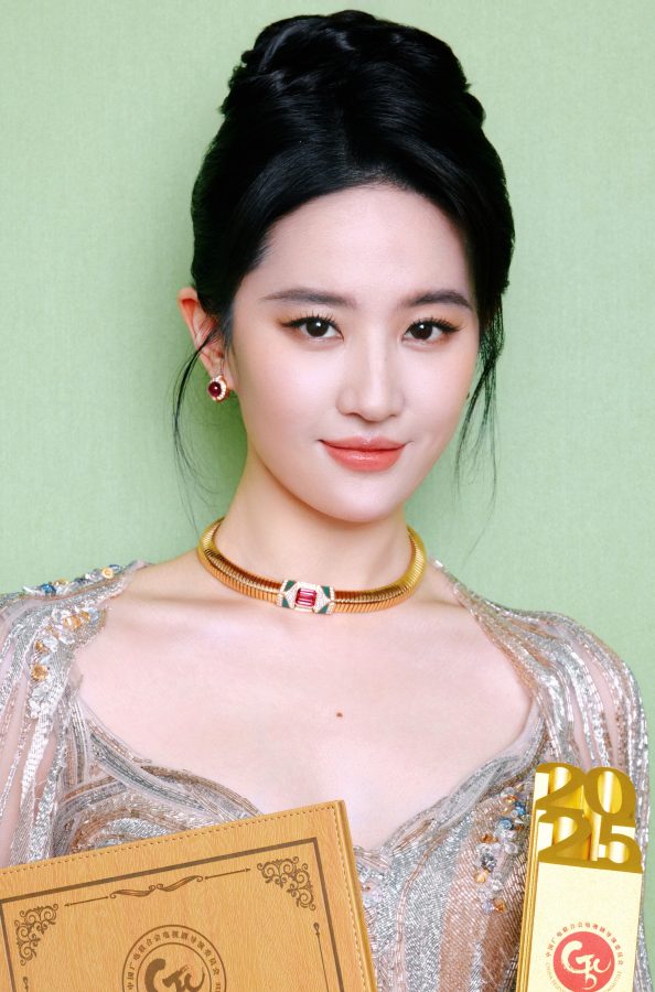 仙女刘亦菲穿低胸裙领取电视剧导演大会年度女主角(2/9)