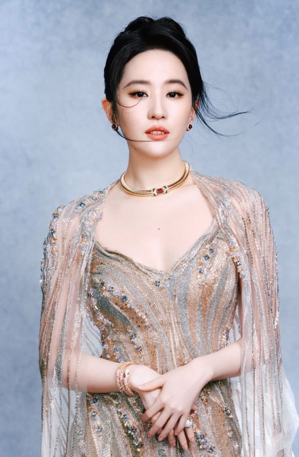 仙女刘亦菲穿低胸裙领取电视剧导演大会年度女主角(6/9)