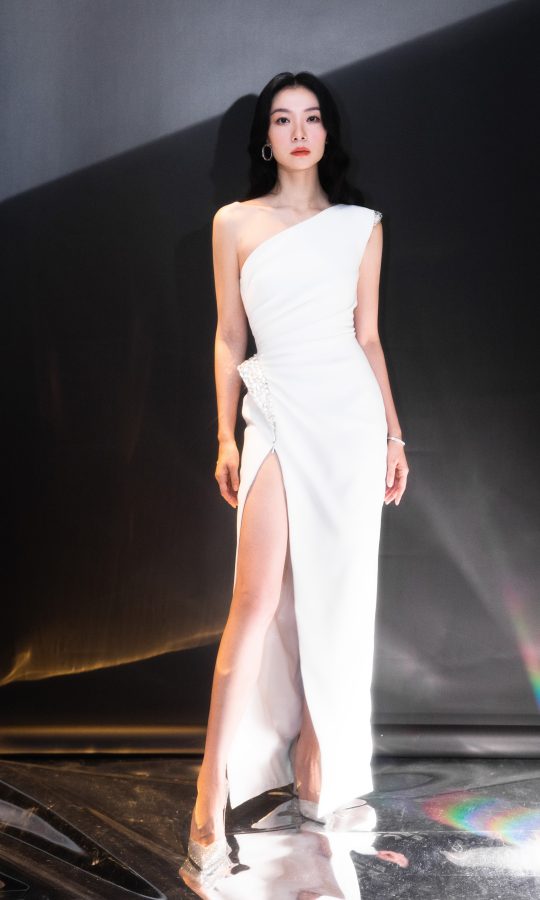 美艳御姐齐溪高开叉礼服尽显修长美腿(1/5)