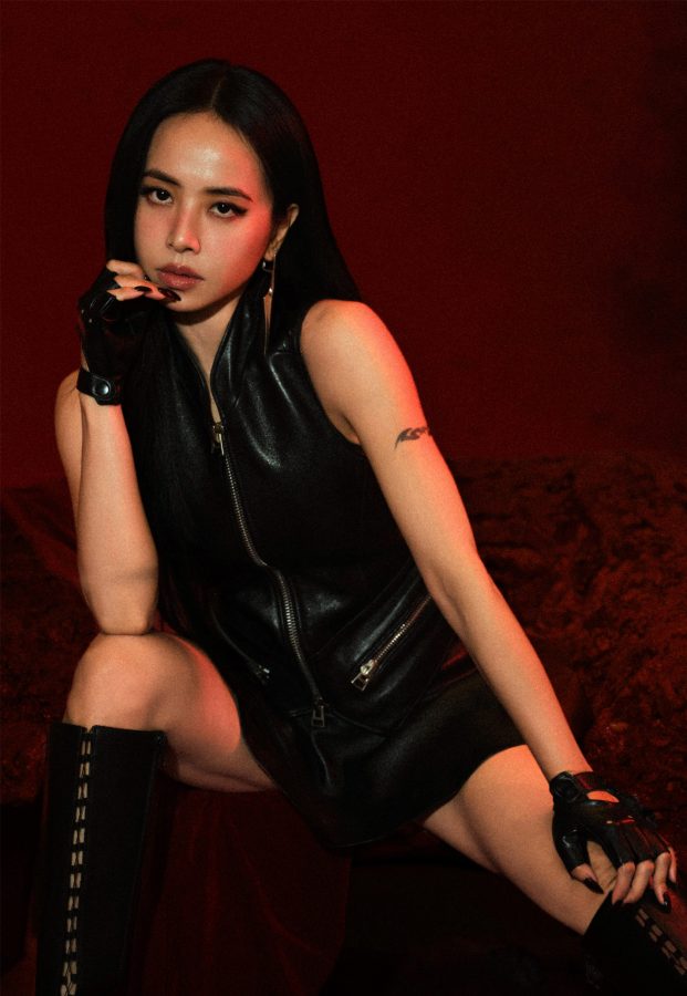 女王蔡依林气场全开，一身皮衣搭配皮靴大秀美腿(5/17)