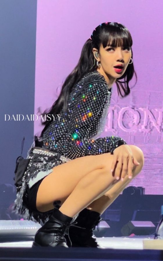 LISA闪钻“战袍”短到极致，一双长腿简直逆天。(13/15)