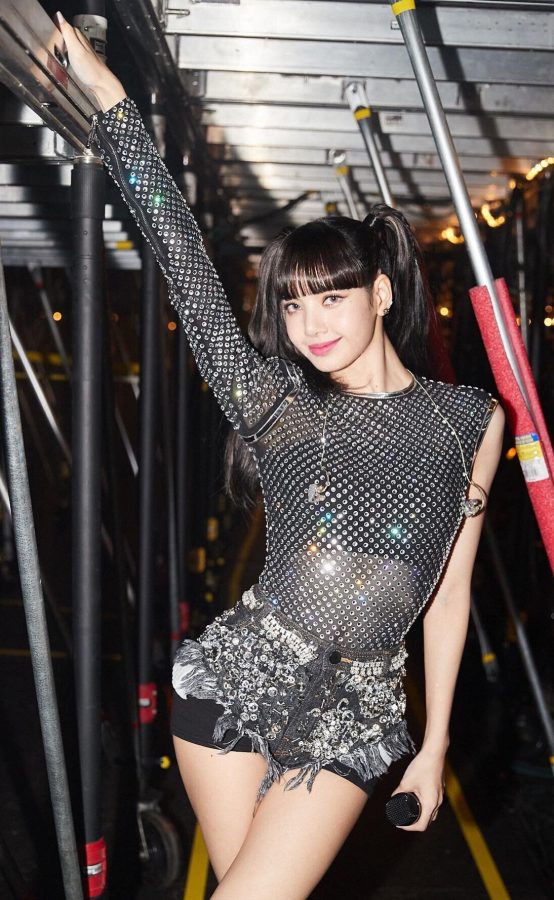 LISA闪钻“战袍”短到极致，一双长腿简直逆天。(15/15)